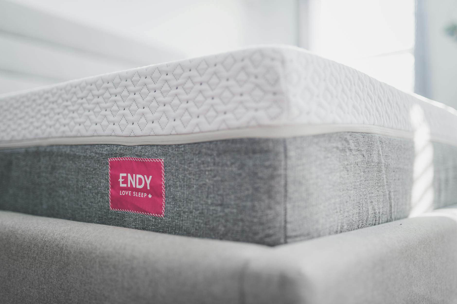 High-quality Endy mattress providing luxury comfort and modern bedroom aesthetics.